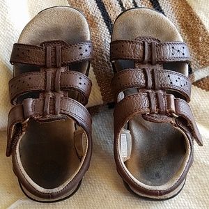 UGG Toddler 11 sandals brown leather